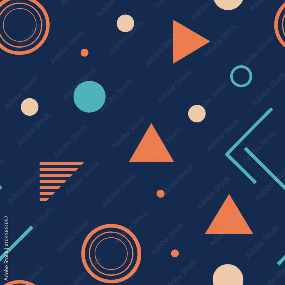 Poster seamless geometric pattern vector with minimalist lines and shapes for versatile use.