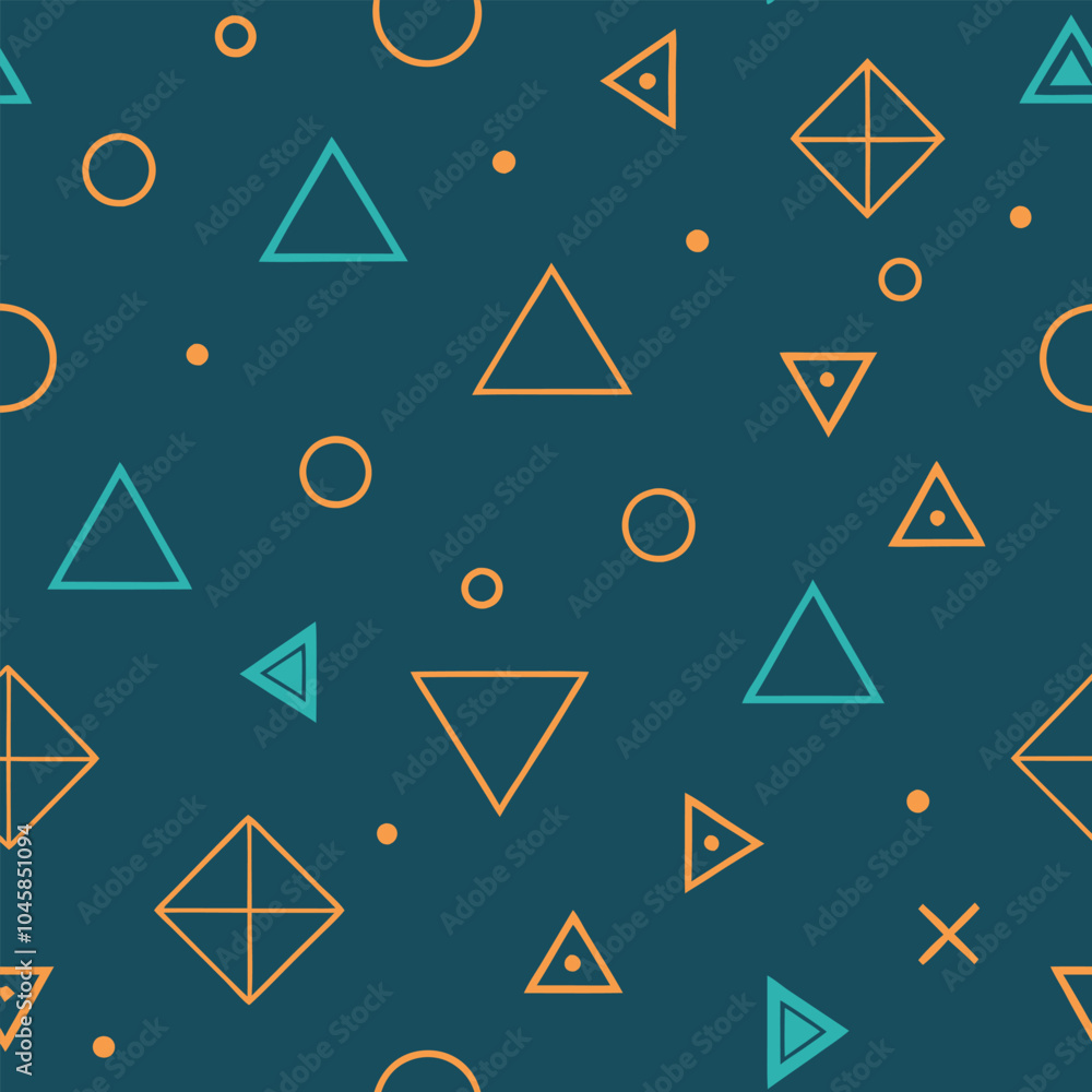 Poster seamless geometric pattern vector with minimalist lines and shapes for versatile use.