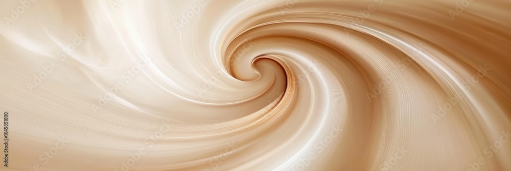 Poster soft tea swirl shapes blend in muted tones, evoking a calming atmosphere that brings nature's warmth