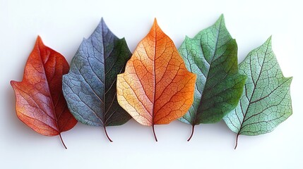 autumn leaves isolated on white