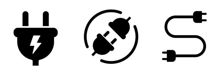 Charging icon set. Charging icons.