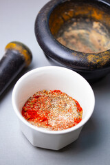 Blend of spices close-up.