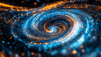 A picture of a swirling, abstract stream that represents the power of artificial intelligence and its ability to process massive amounts of data.