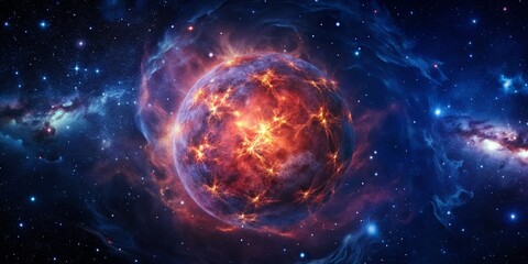 Obraz premium space, star, sky, galaxy, nebula, night, universe, light, astronomy, stars, cosmos, dark, fantasy, science, planet, cloud, backgrounds, clouds, blue, supernova, illustration, bright, dust, outer, deep