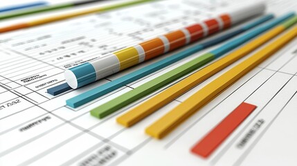 3D Illustration of Project Planning Session Materials