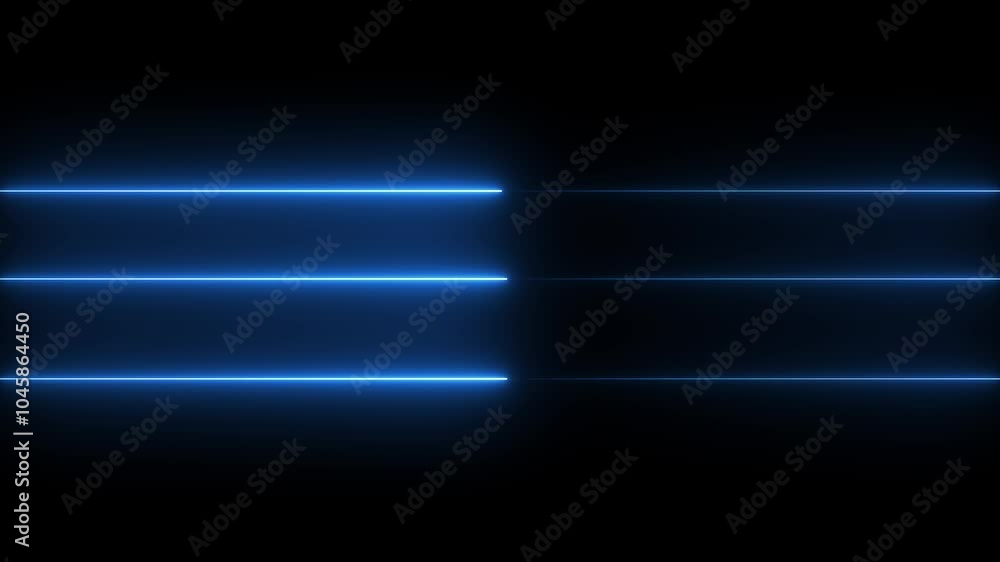 Poster neon lights blinking lines moving animation. neon line icon animation on background.