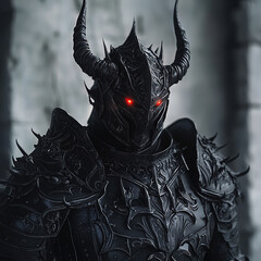 Black knight in dark fantasy style 