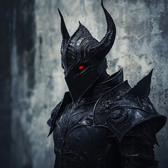 Black knight in dark fantasy style 