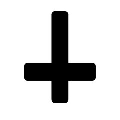 Obraz premium Symbol representing inverted cross icon