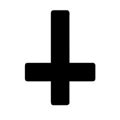 Obraz premium Symbol representing inverted cross icon