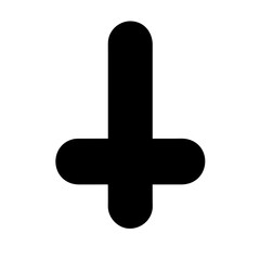 Fototapeta premium Symbol representing inverted cross icon