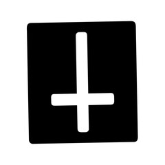 Obraz premium Symbol representing inverted cross icon