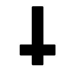 Obraz premium Symbol representing inverted cross icon