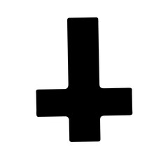 Obraz premium Symbol representing inverted cross icon