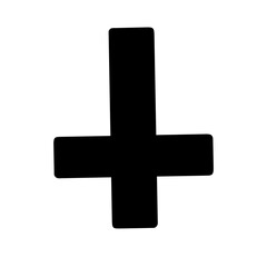 Fototapeta premium Symbol representing inverted cross icon