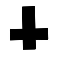Symbol representing inverted cross icon