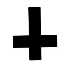 Symbol representing inverted cross icon