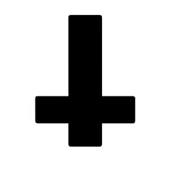 Obraz premium Symbol representing inverted cross icon