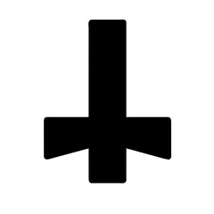 Fototapeta premium Symbol representing inverted cross icon