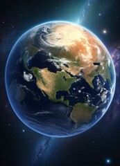 Obraz premium Appearance of the Earth from space