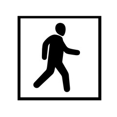 Icon representing the action of walking