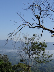 Mystical Heights: Hills Shrouded in Clouds