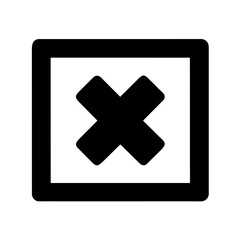 Obraz premium Icon representing close or cancel action