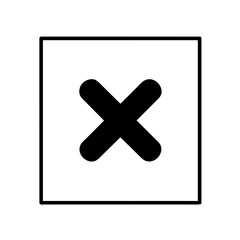 Obraz premium Icon representing close or cancel action