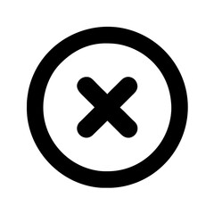 Fototapeta premium Icon representing close or cancel action