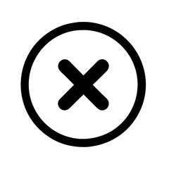 Obraz premium Icon representing close or cancel action