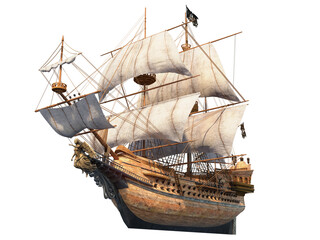 3d render pirate ship