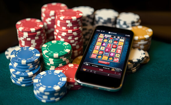 bets online at bookmakers website. smartphone, poker