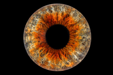 Iride con interno marrone e bordi verdi