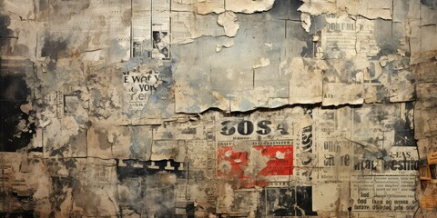 Weathered wall with old posters