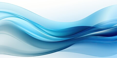 Fototapeta premium Abstract blue waves on white
