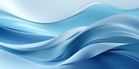 Fototapeta premium Abstract blue waves flow