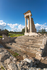 Sanctuary of apollo hylates showing restored columns on sunny day