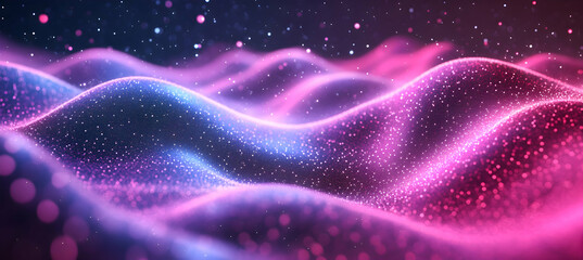 Obraz premium Vector representation of quantum tunneling, with abstract lines showing particles passing through barriers, vibrant scientific design with glowing elements