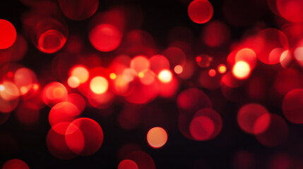 Vibrant red bokeh lights create a festive atmosphere perfect for celebrations or holiday gatherings