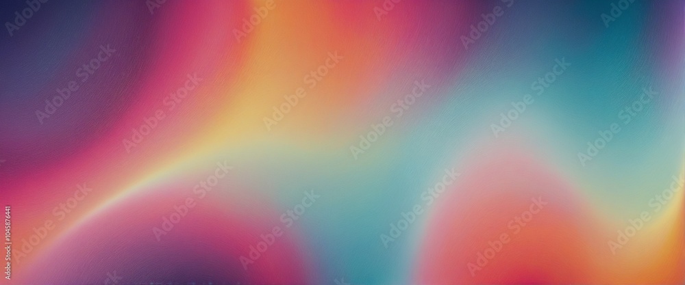 Poster groovy colorful gradient background with texture and dark wave effect