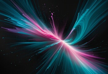Naklejka premium Dynamic Light Burst with LightBlue, Cyan, and Pink