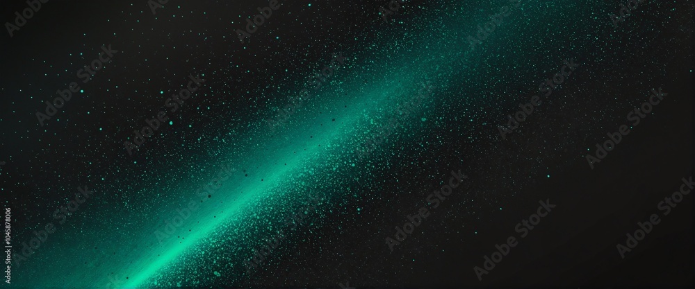 Poster futuristic teal and green gradient background with dark textured elements for technology web design