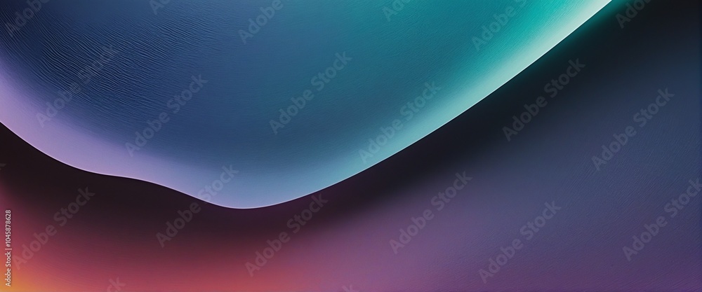Poster groovy colorful gradient background with texture and dark wave effect