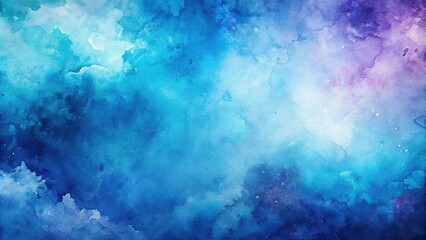 Obraz premium Soft ethereal blue and purple watercolor background