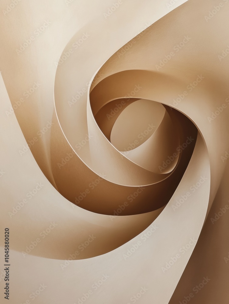 Aufkleber soft abstract shapes emulate swirling tea on a canvas of muted natural tones, inviting tranquility a