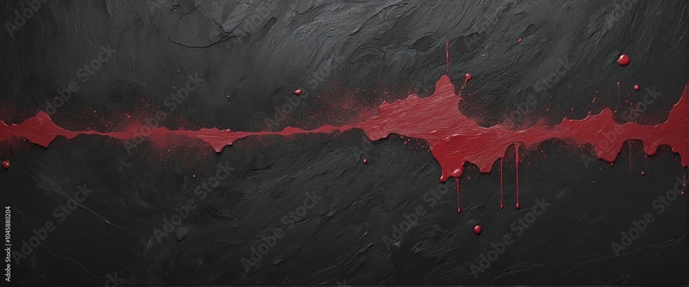 Poster aged wall texture in black and red with abstract dark design and light white gradient background