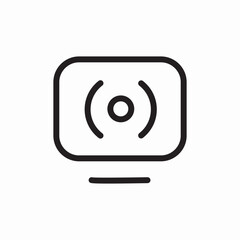 computer broadcast icon sign vector