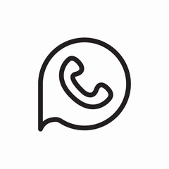 phone call speech bubble icon sign vector