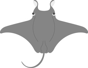 Manta ray fish cartoon © Abdur