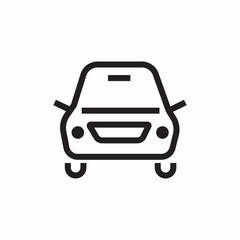 car front view icon sign vector